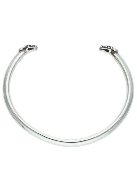 Chrome Hearts Bangle Double Dog Silver Bracelet